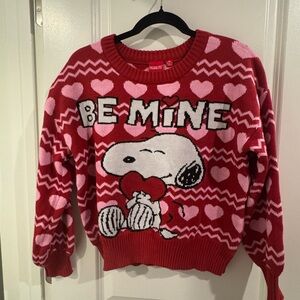 Peanuts Red and Pink Heart Sweater